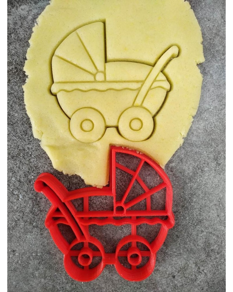 Biscuit sablé en forme de poussette